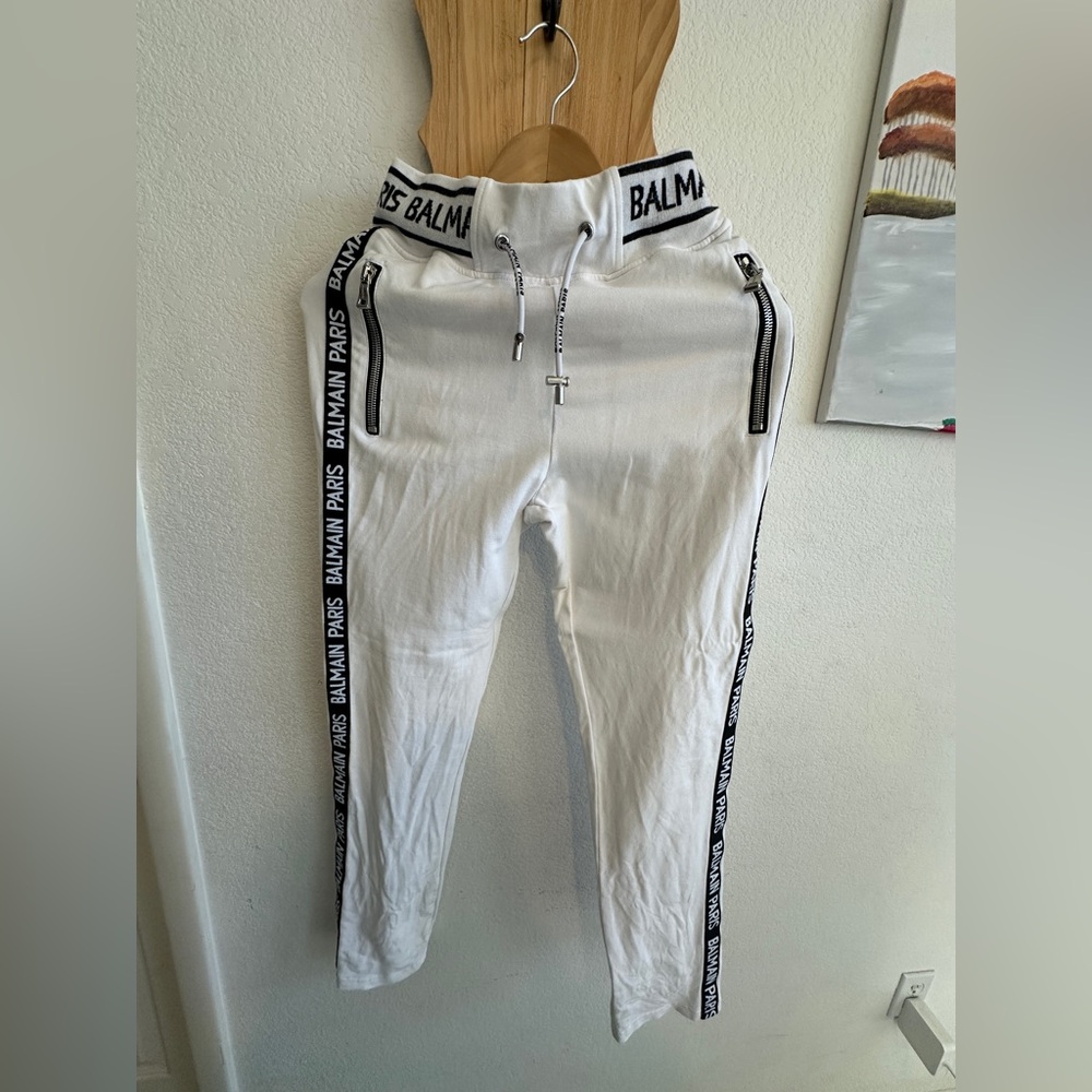 Balmain White Jogger Pants